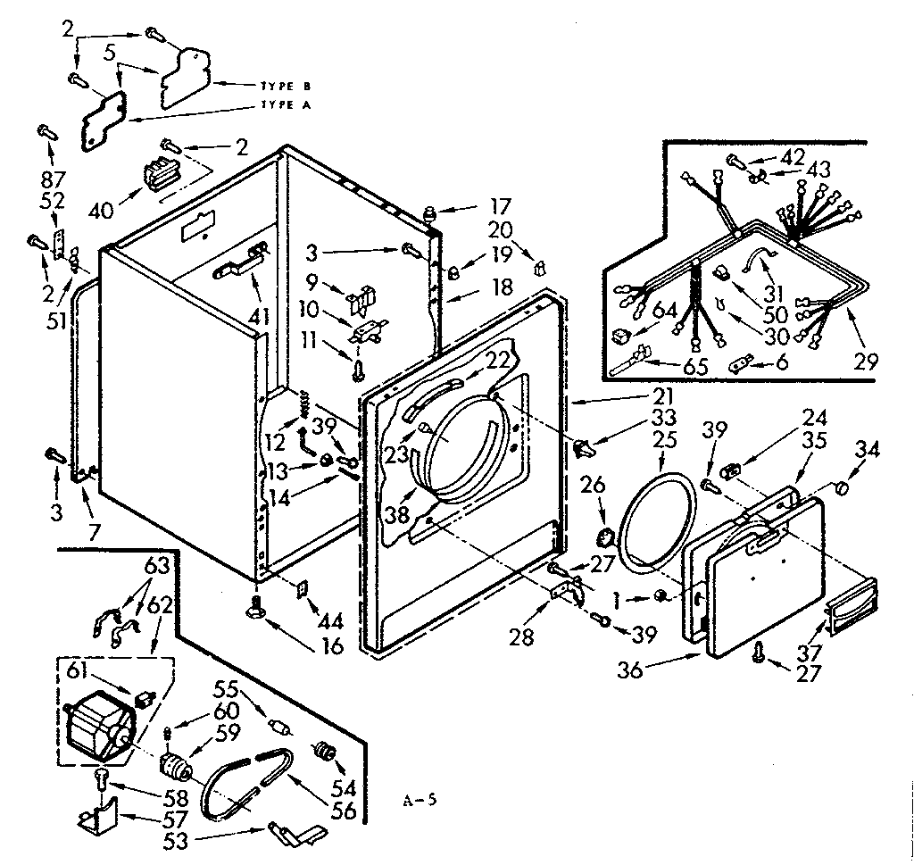 Kenmore 1107018000 cabinet assembly diagram