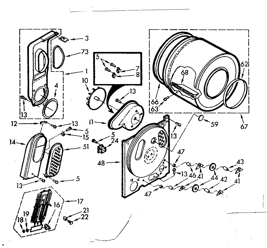 Kenmore 1107018000 bulkhead assembly diagram