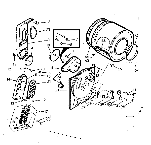 Kenmore 1107018010 bulkhead assembly diagram