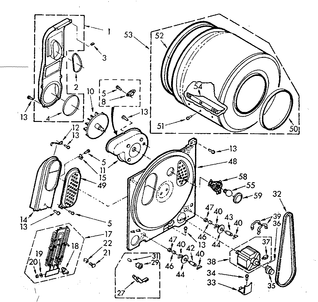 Kenmore 1107018600 bulkhead assembly diagram