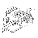 Kenmore 1107018601 top and console assembly diagram