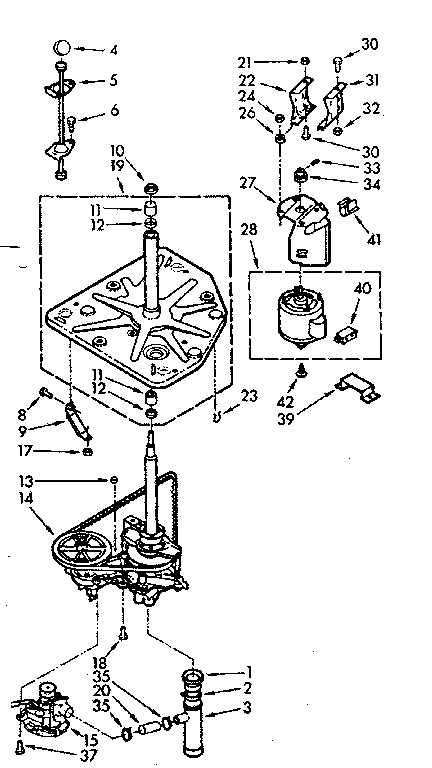 Kenmore 1107033101 drive system diagram