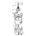 Kenmore 1107033101 tub and basket assembly diagram