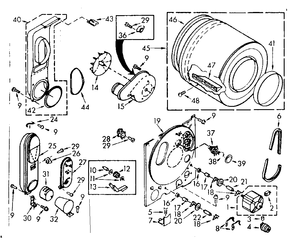 Kenmore 1107057700 bulkhead assembly diagram