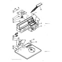 Kenmore 1107057721 top and console assembly diagram
