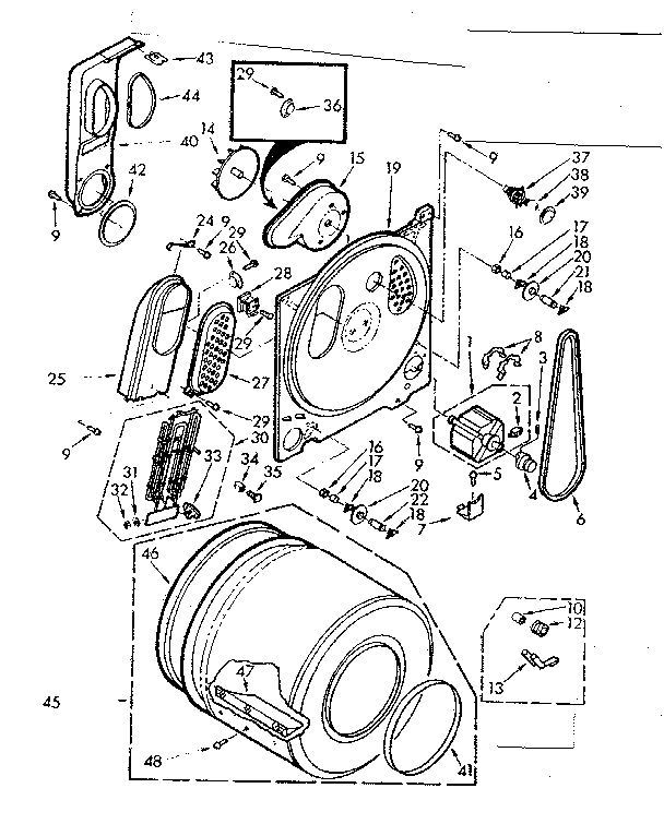 Kenmore 1107058701 bulkhead assembly diagram