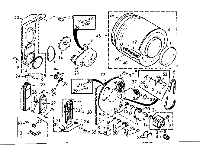 Kenmore 1107058720 bulkhead assembly diagram
