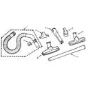 Eureka SE3712A hose and attachment parts diagram
