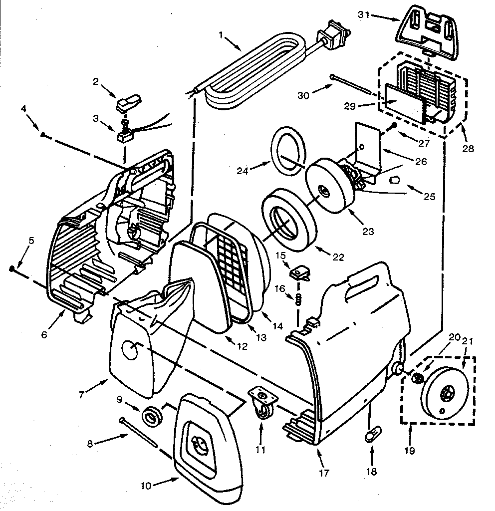 Eureka 3120 vacuum cleaner parts diagram
