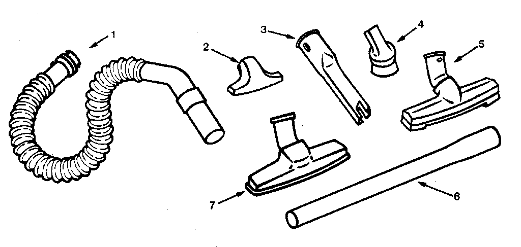 Eureka 3120 hose and attachment parts diagram