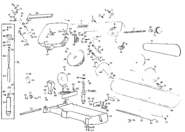Craftsman 10122922 power hacksaw diagram