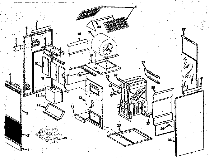 ICP CG-105DA furnace assembly diagram