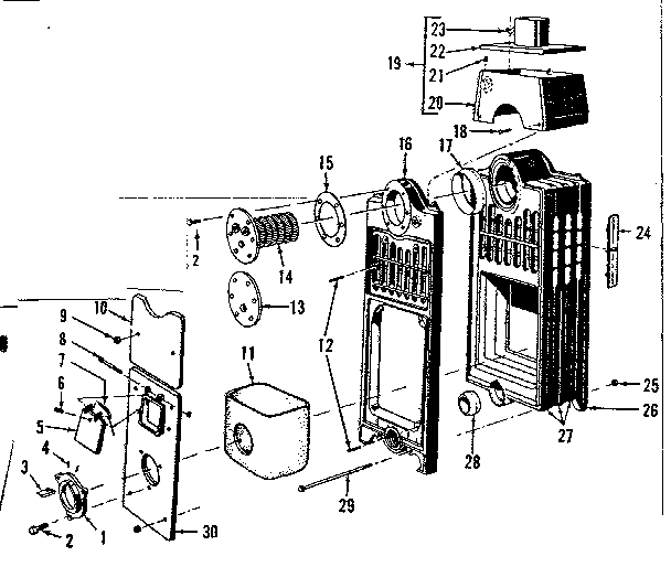 Kenmore 22994126 combustion chamber and flue collector diagram