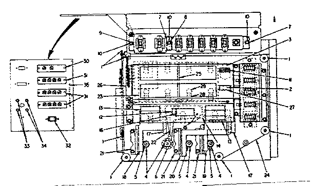 LXI 52863590 miscellaneous chassis (top view) diagram