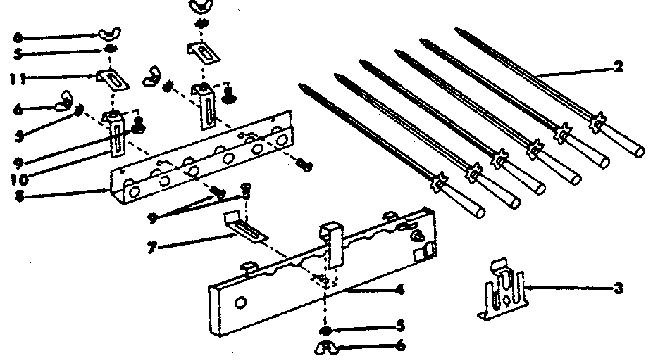 Kenmore 2582383081 optional shishkabob complete kit diagram