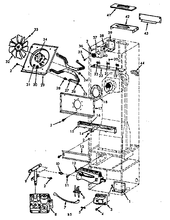 Kenmore 867734302 functional replacement parts diagram