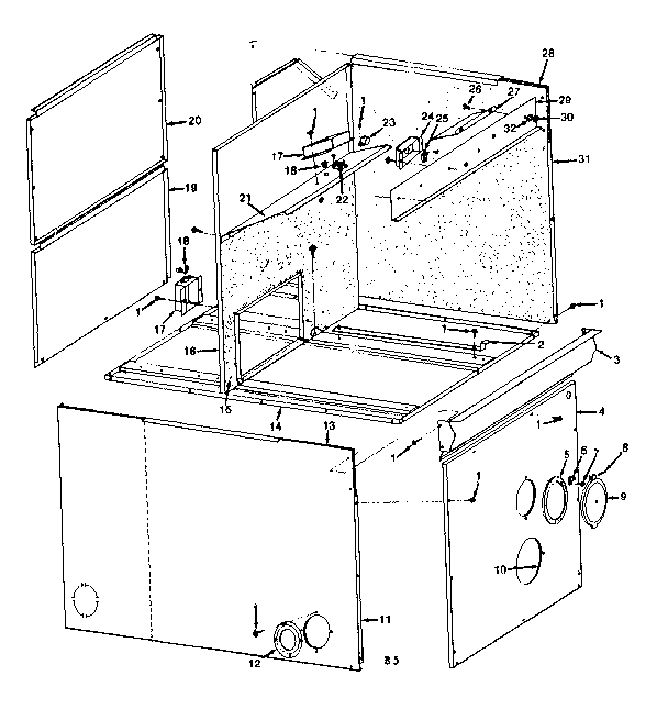 Kenmore 867713200 non-functional replacement parts diagram