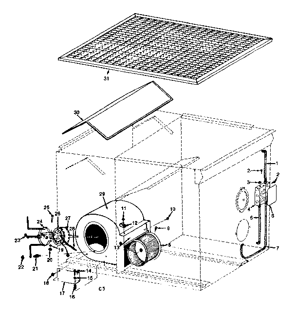Kenmore 867713200 blower assembly diagram
