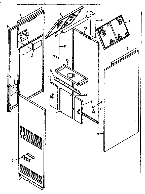 Kenmore 867762350 cabinet diagram