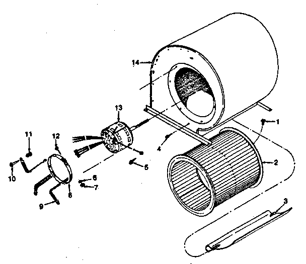 Kenmore 867762350 blower assembly diagram