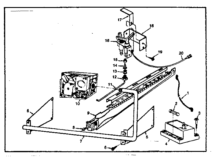 Kenmore 867762350 gas burners and manifold diagram