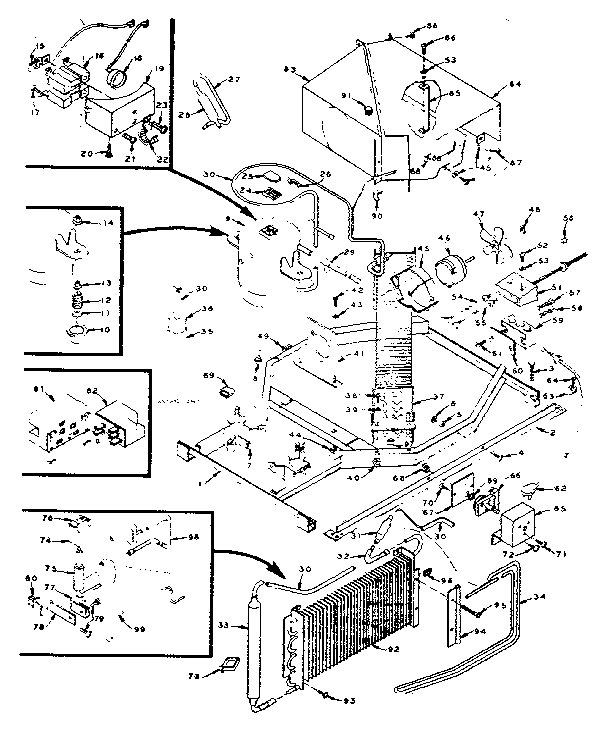 Kenmore 198MF11EL-H freezer unit parts diagram