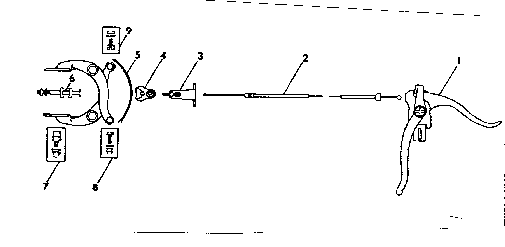Sears 505474240 arai center pull front caliper brake diagram