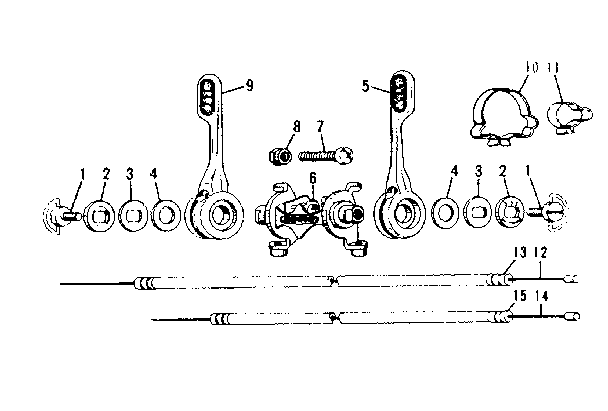 Sears 505474240 shimano double lever shift control diagram