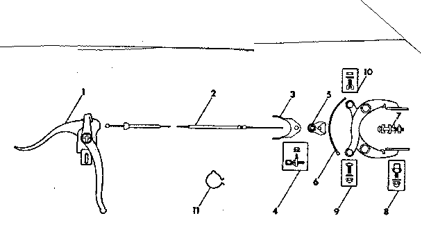 Sears 505474240 arai center pull rear caliper brake diagram