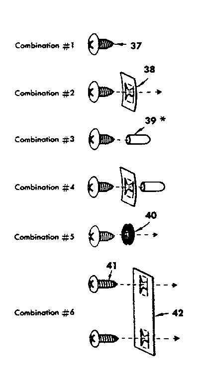 Sears 696600811 fastener combinations diagram