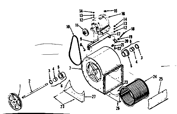 Kenmore 735412 viking blower assembly diagram