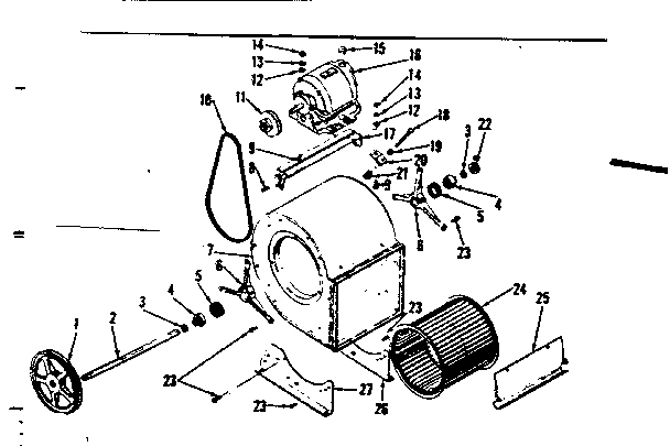 Kenmore 735412 lau blower assembly diagram