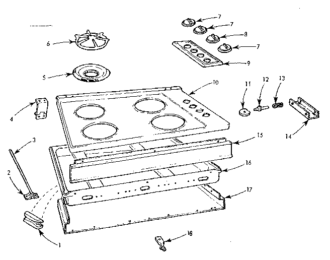 Kenmore 103700900 main top and body section diagram