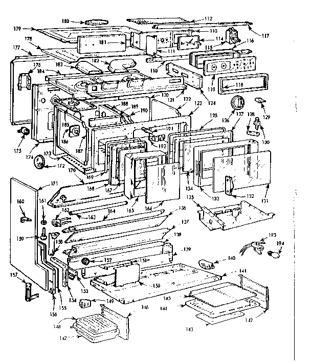 Kenmore 103700900 cabinet diagram