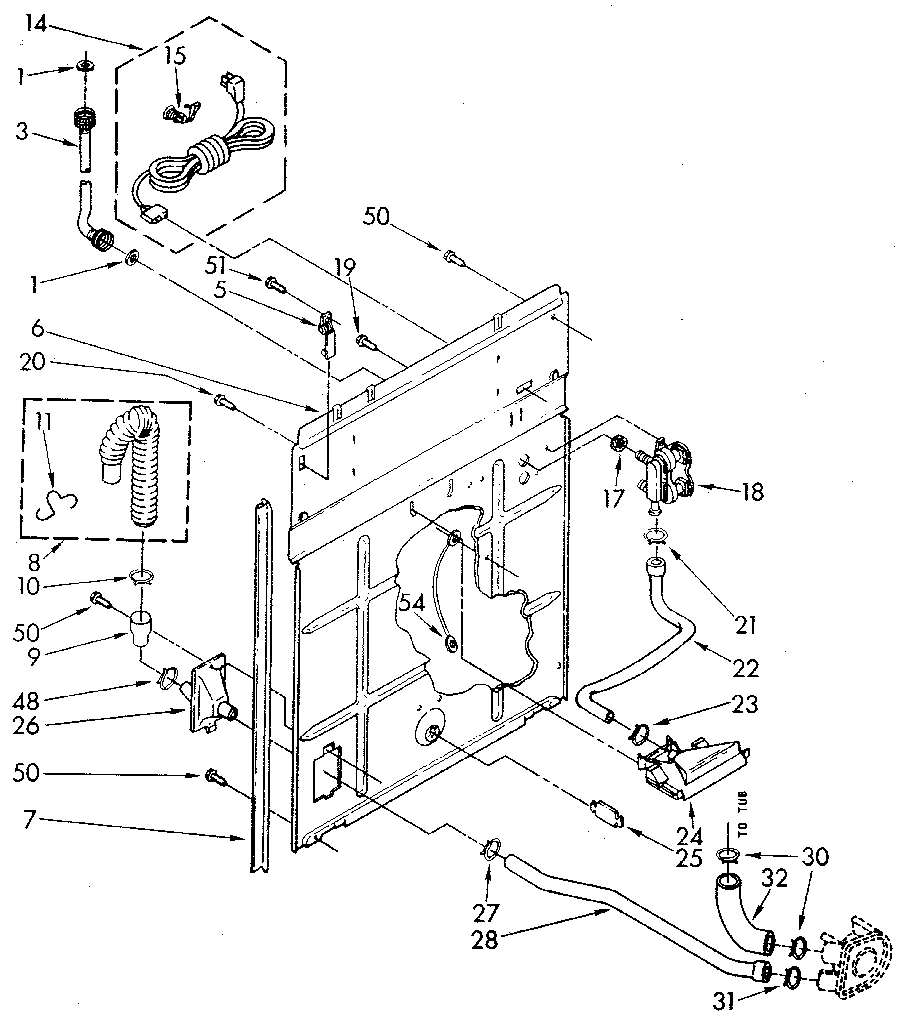 Kenmore 11081860700 rear panel diagram