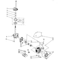 Kenmore 11081860800 brake, clutch, gearcase, motor and pump diagram