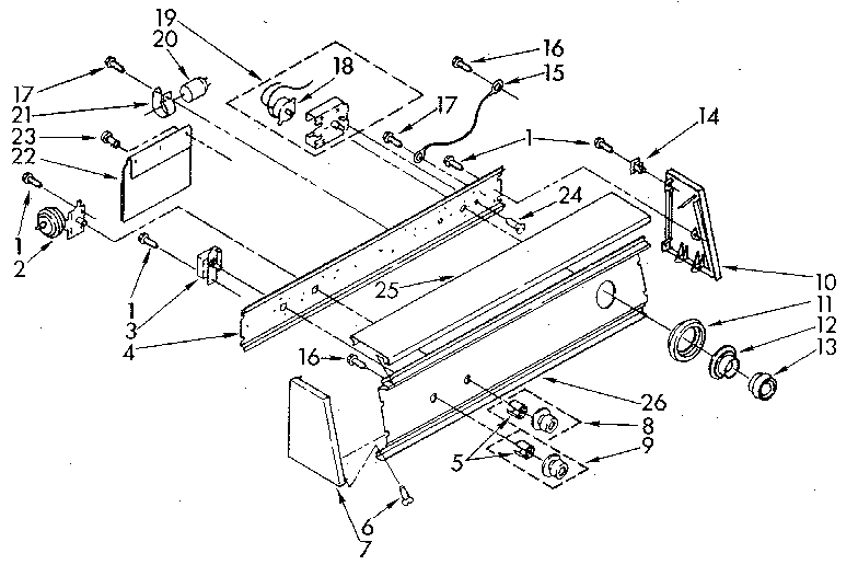 Kenmore 11081860700 console panel diagram
