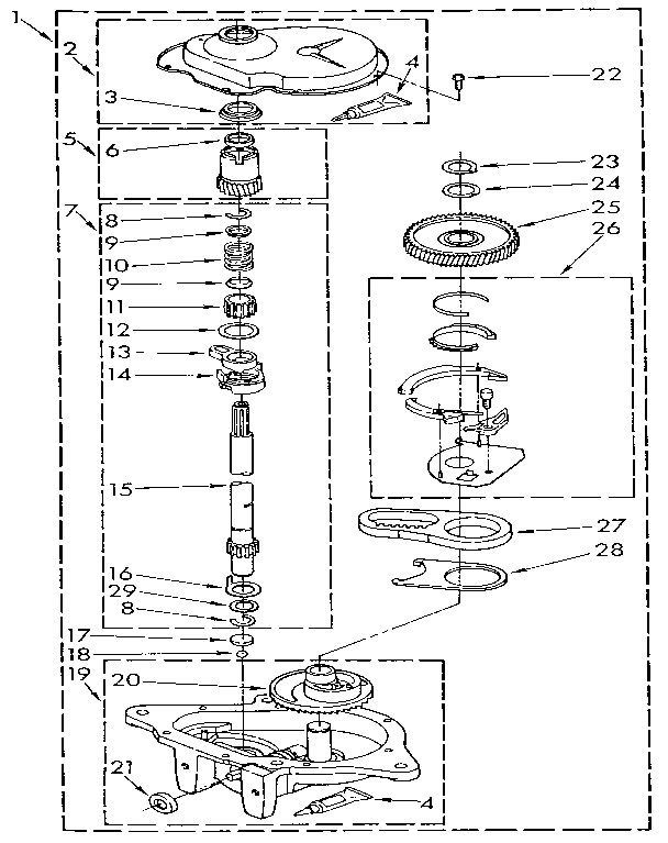 Kenmore 11082467320 gearcase diagram