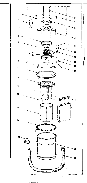 Craftsman 17846-SHOP VACUUM head filter assembly diagram