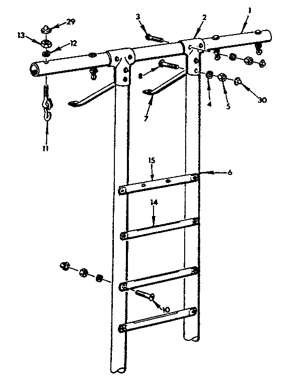 Sears 70172758-77 ladder assembly diagram