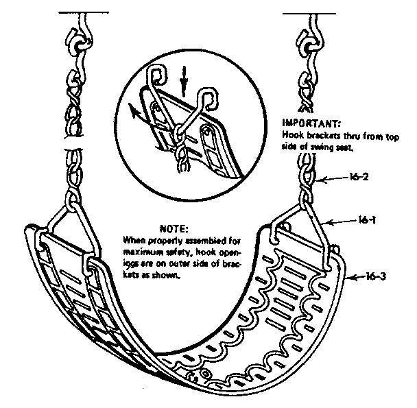 Sears 70172758-77 swing assembly diagram