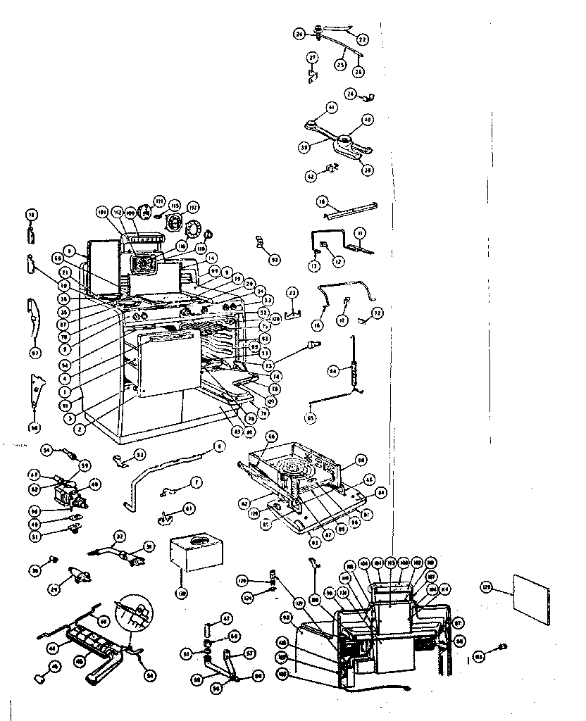 Kenmore 103242001 gas range diagram