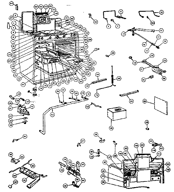 Kenmore 103243100 gas range diagram