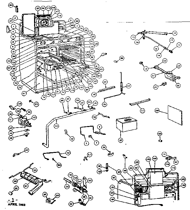 Kenmore 103243201 gas range diagram