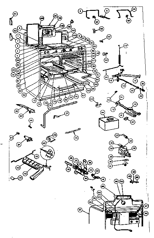 Kenmore 103245100 body section diagram