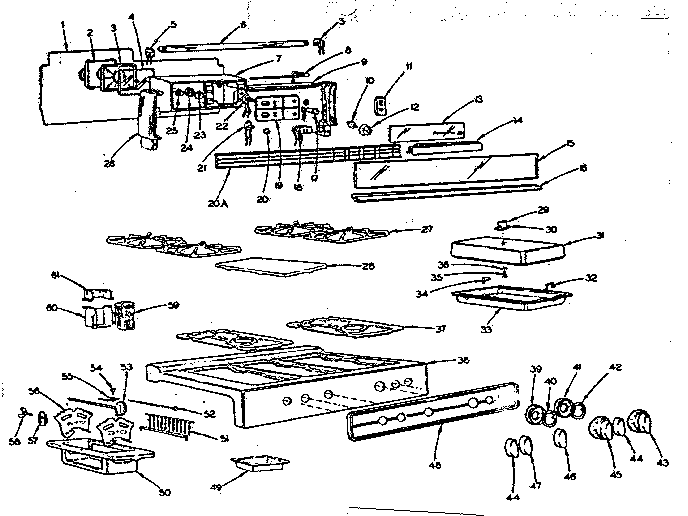 Kenmore 103248928 backguard & main top diagram