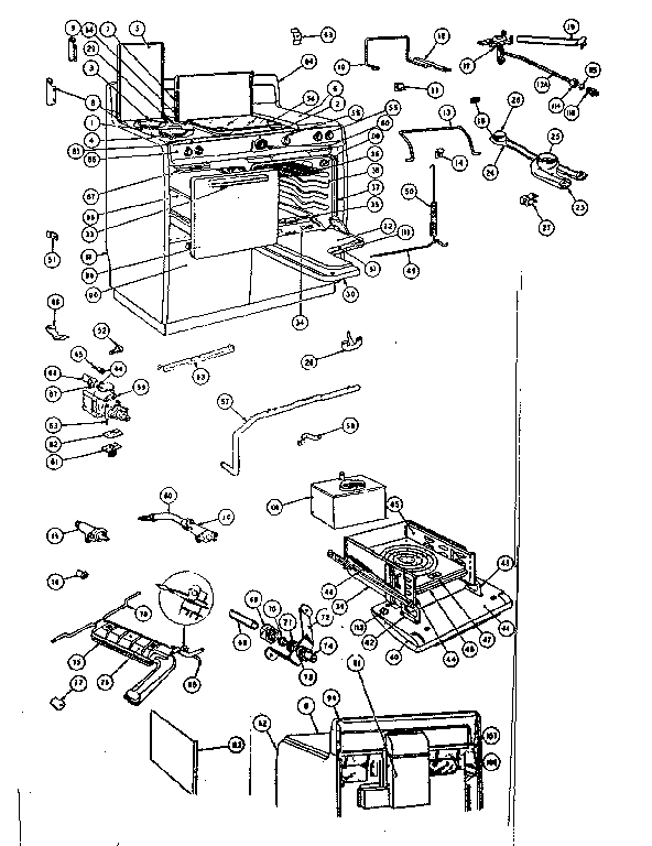 Kenmore 103249100 body section diagram