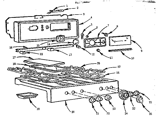 Kenmore 103253019 main top section diagram