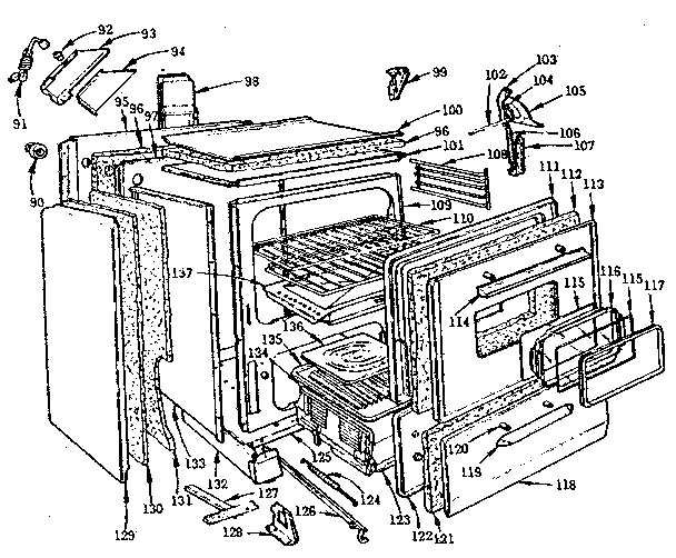 Kenmore 103256019 body section diagram