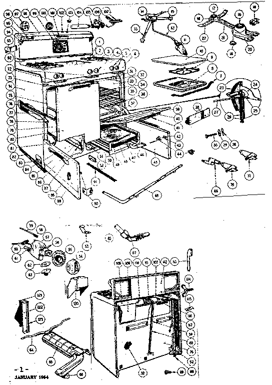 Kenmore 103265400 body section diagram